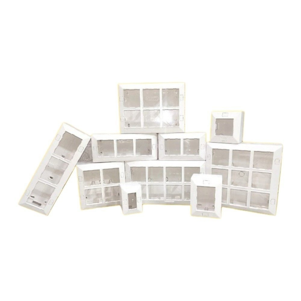 Jamsons 18 Modular Surface Box With Plate White, 5 Pcs Box